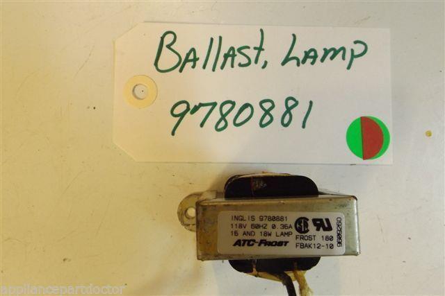 KITCHENAID STOVE 9780881 Ballast, Lamp USED PART KITCHENAID STOVE 9780881 Ballast, Lamp USED PART